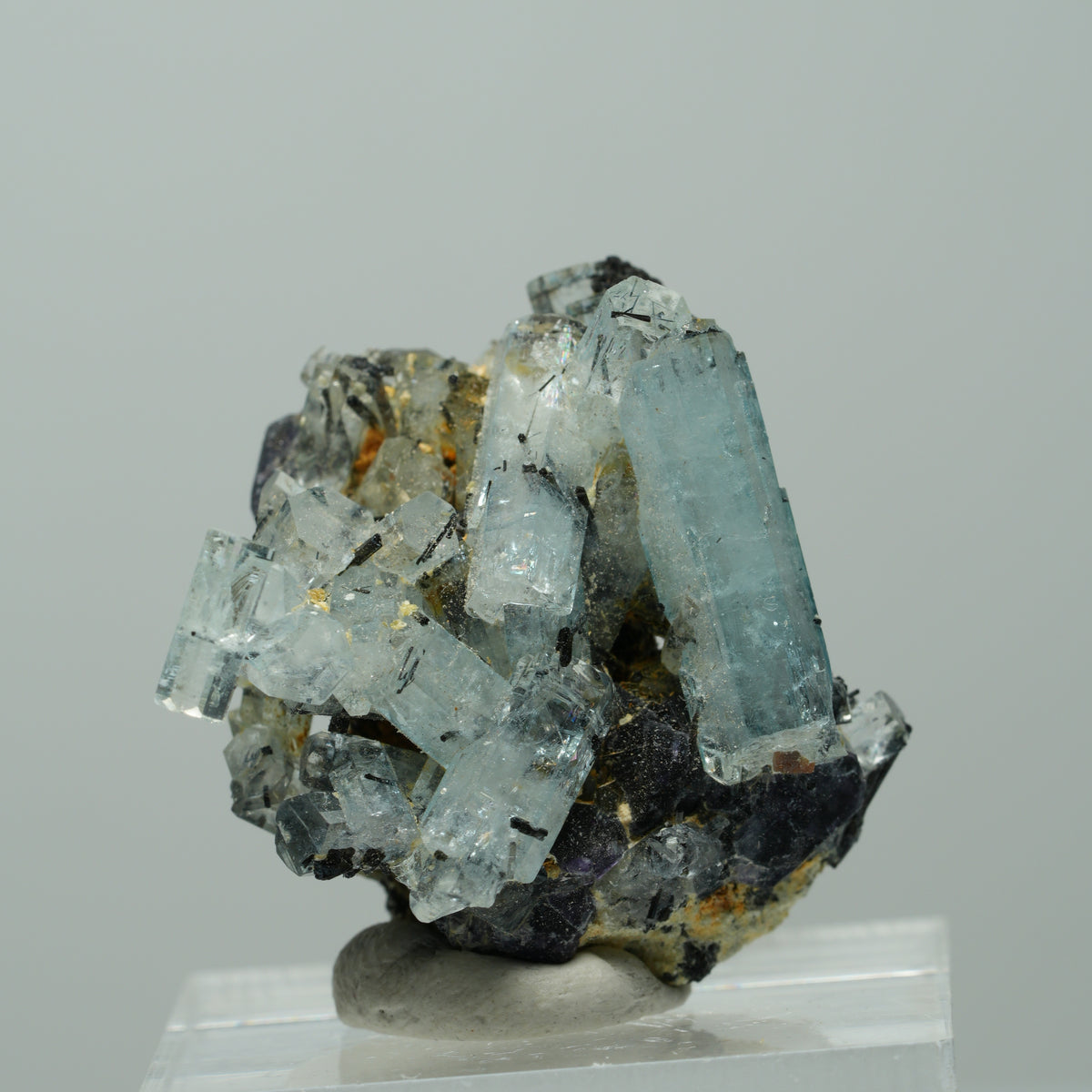 Aquamarin, Fluorit, Schörl Turmalin, Orthoklas, Muskovit Erongo, Namibia 27*22*29mm #14892