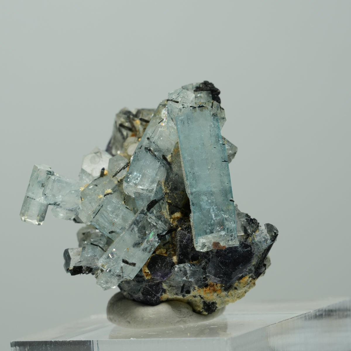 Aquamarin, Fluorit, Schörl Turmalin, Orthoklas, Muskovit Erongo, Namibia 27*22*29mm #14892