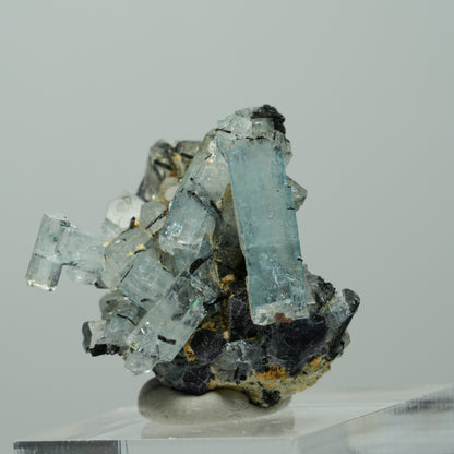 Aquamarin, Fluorit, Schörl Turmalin, Orthoklas, Muskovit Erongo, Namibia 27*22*29mm #14892