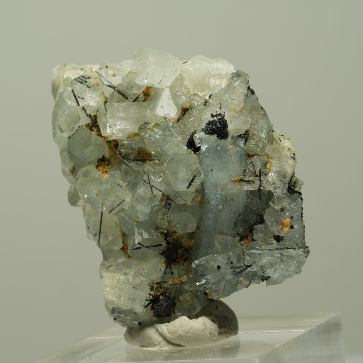 Aquamarin, Fluorit, Schörl Turmalin, Orthoklas Stufe Erongo, Namibia 36*30*10mm #14894