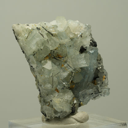 Aquamarin, Fluorit, Schörl Turmalin, Orthoklas Stufe Erongo, Namibia 36*30*10mm #14894
