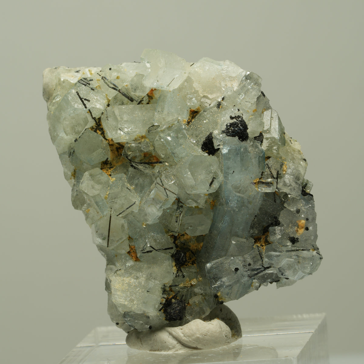 Aquamarin, Fluorit, Schörl Turmalin, Orthoklas Stufe Erongo, Namibia 36*30*10mm #14894