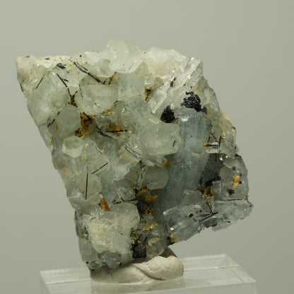 Aquamarin, Fluorit, Schörl Turmalin, Orthoklas Stufe Erongo, Namibia 36*30*10mm #14894