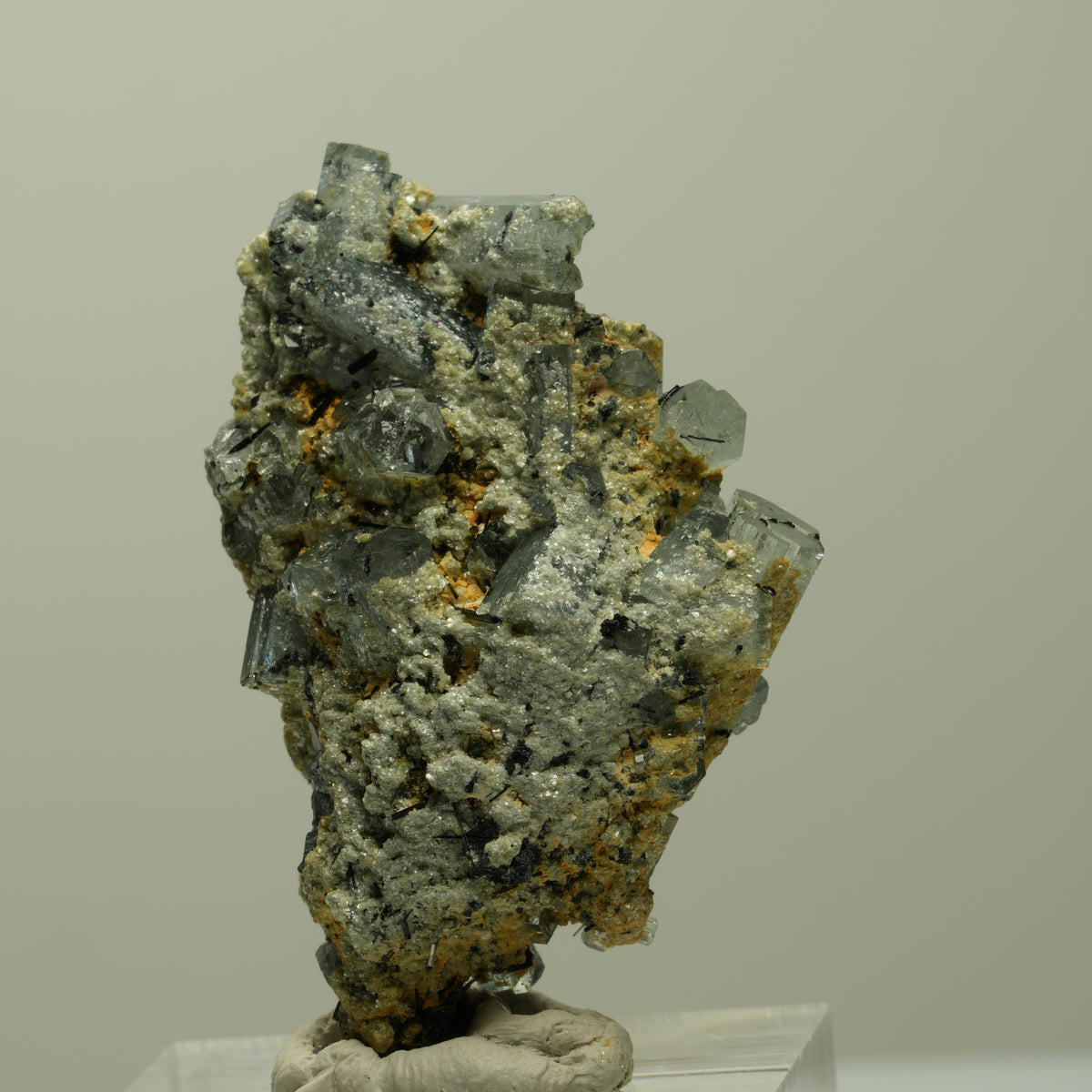 Aquamarin, Fluorit, Schörl Turmalin, Muskovit Stufe Erongo, Namibia 41*26*15mm #14897