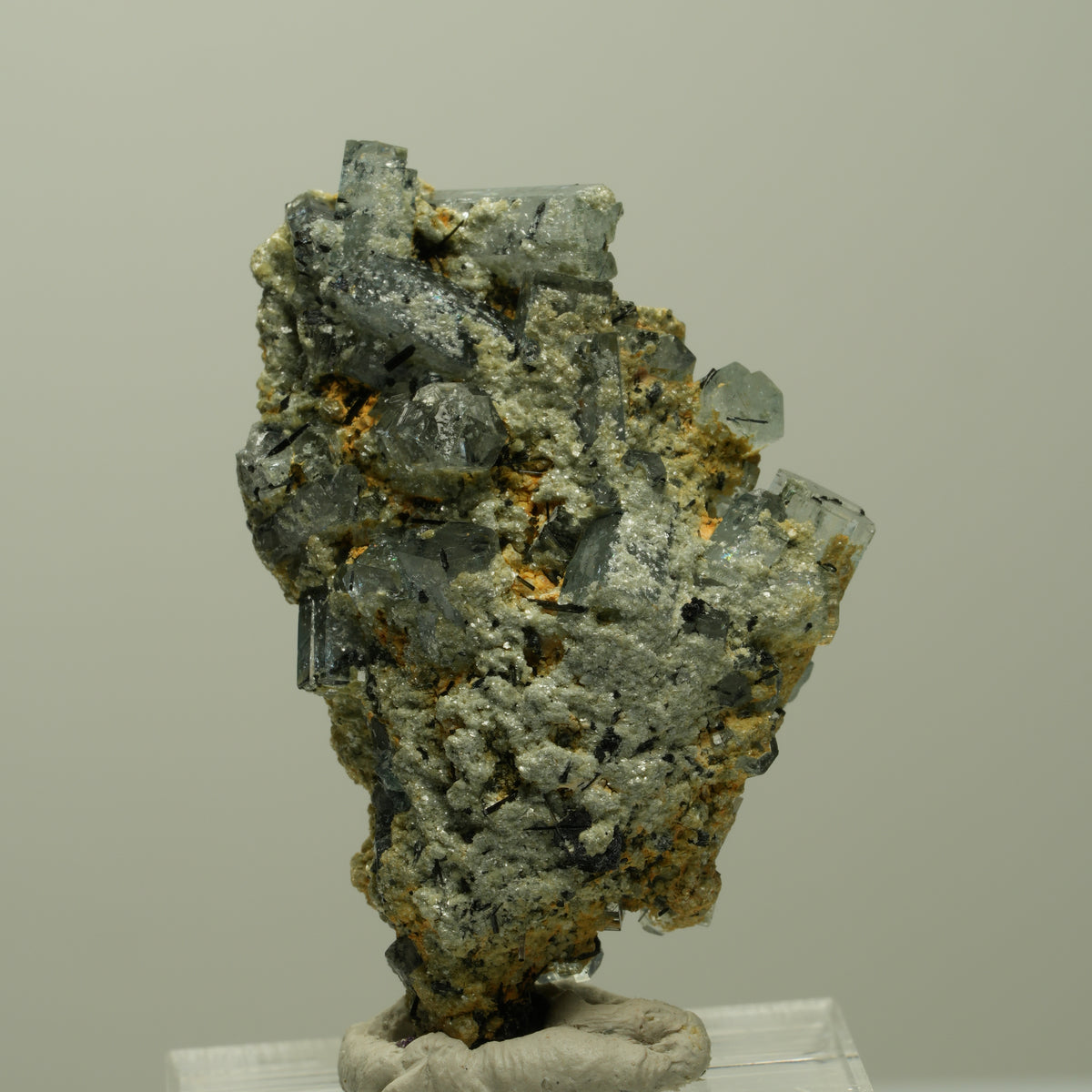 Aquamarin, Fluorit, Schörl Turmalin, Muskovit Stufe Erongo, Namibia 41*26*15mm #14897