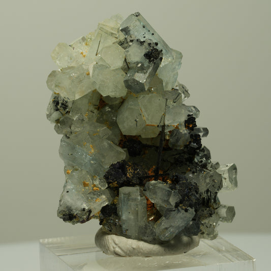 Aquamarin, Fluorit, Schörl Turmalin, Muskovit Stufe Erongo, Namibia 43*31*25mm #14898