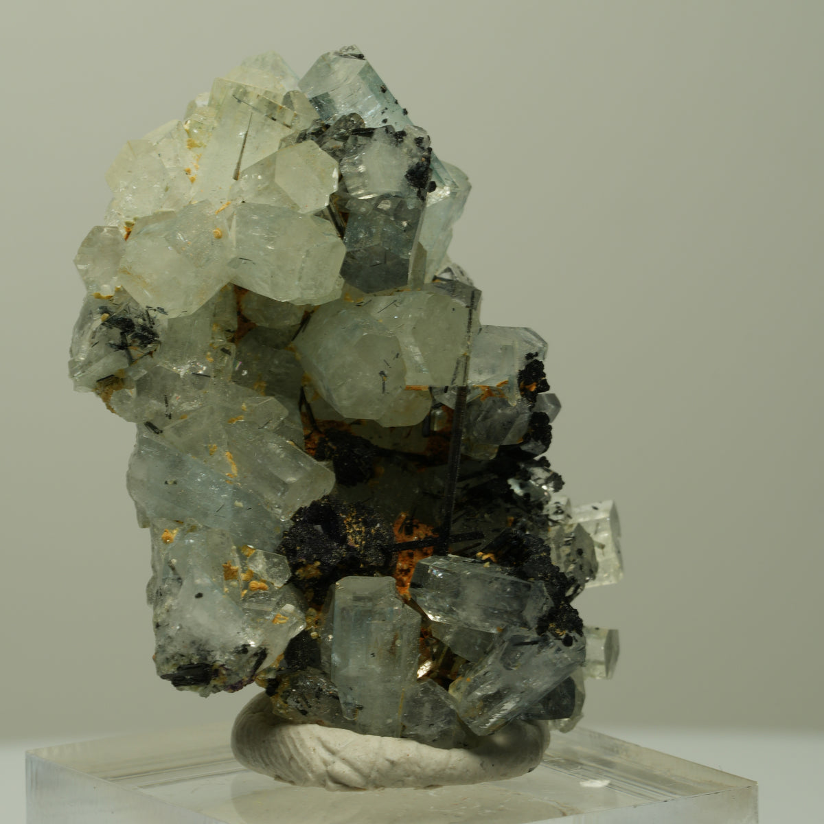 Aquamarin, Fluorit, Schörl Turmalin, Muskovit Stufe Erongo, Namibia 43*31*25mm #14898