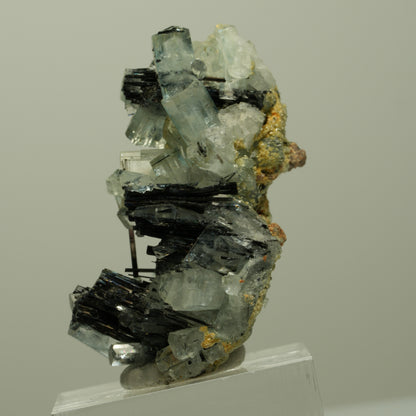 Aquamarin, Fluorit, Schörl Turmalin, Muskovit Stufe Erongo, Namibia 43*31*25mm #14898