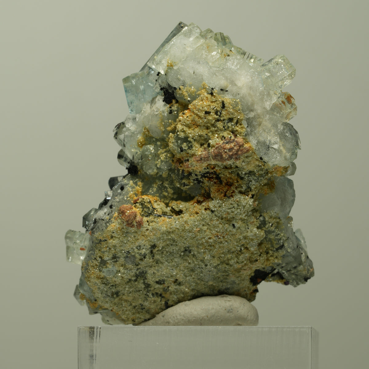 Aquamarin, Fluorit, Schörl Turmalin, Muskovit Stufe Erongo, Namibia 43*31*25mm #14898