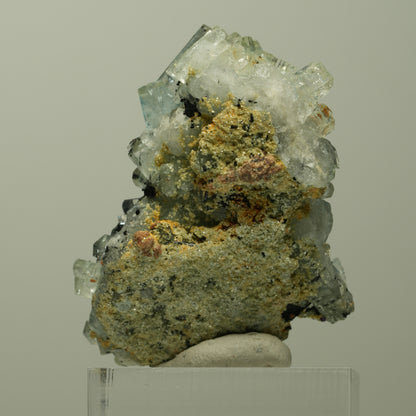 Aquamarin, Fluorit, Schörl Turmalin, Muskovit Stufe Erongo, Namibia 43*31*25mm #14898