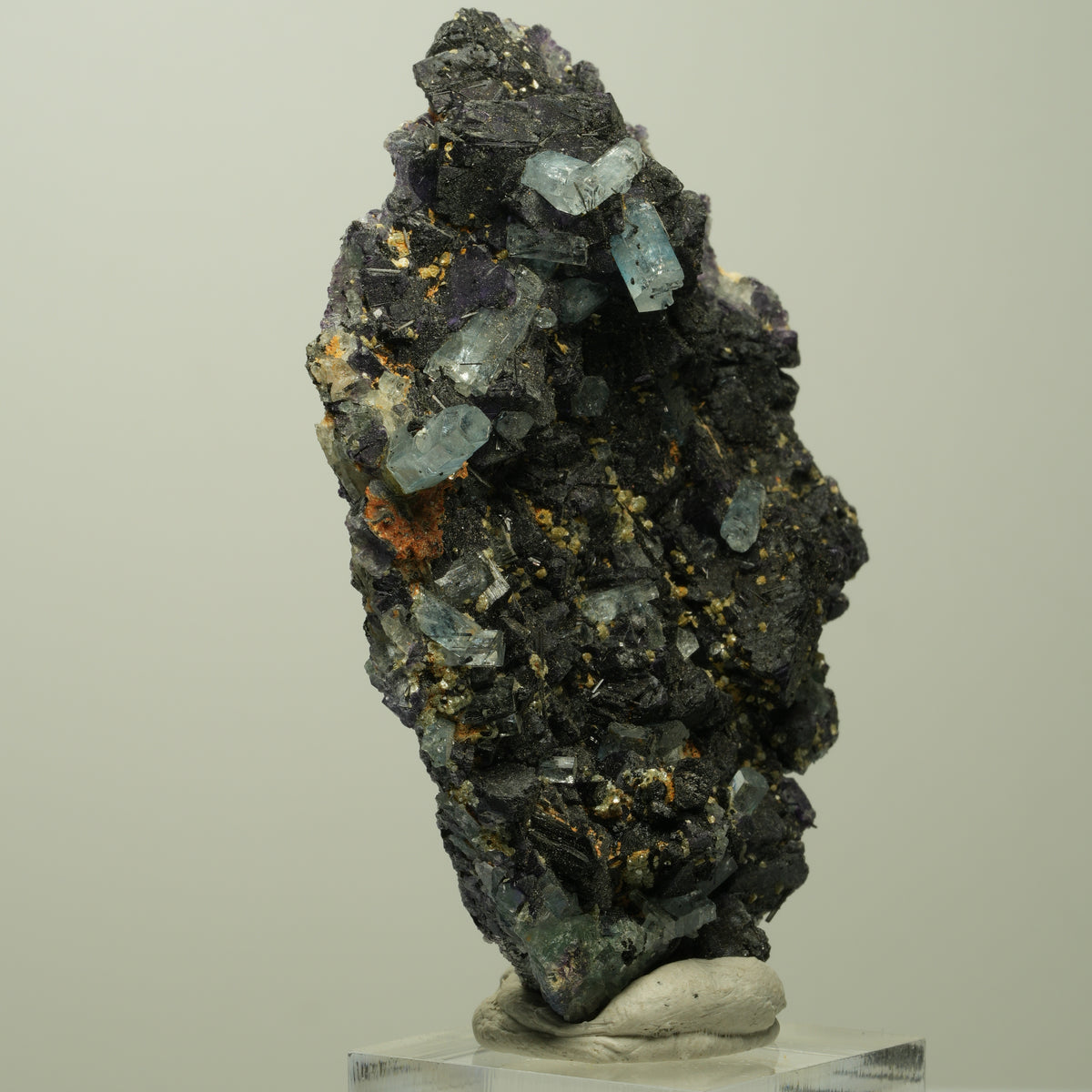 Aquamarin, Fluorit, Schörl Turmalin Orthoklas Muskovit Erongo Namibia 75*52*19mm #14899