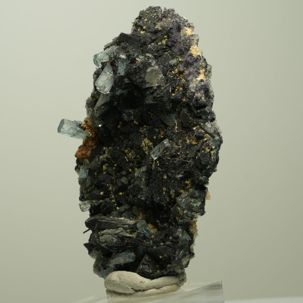 Aquamarin, Fluorit, Schörl Turmalin Orthoklas Muskovit Erongo Namibia 75*52*19mm #14899
