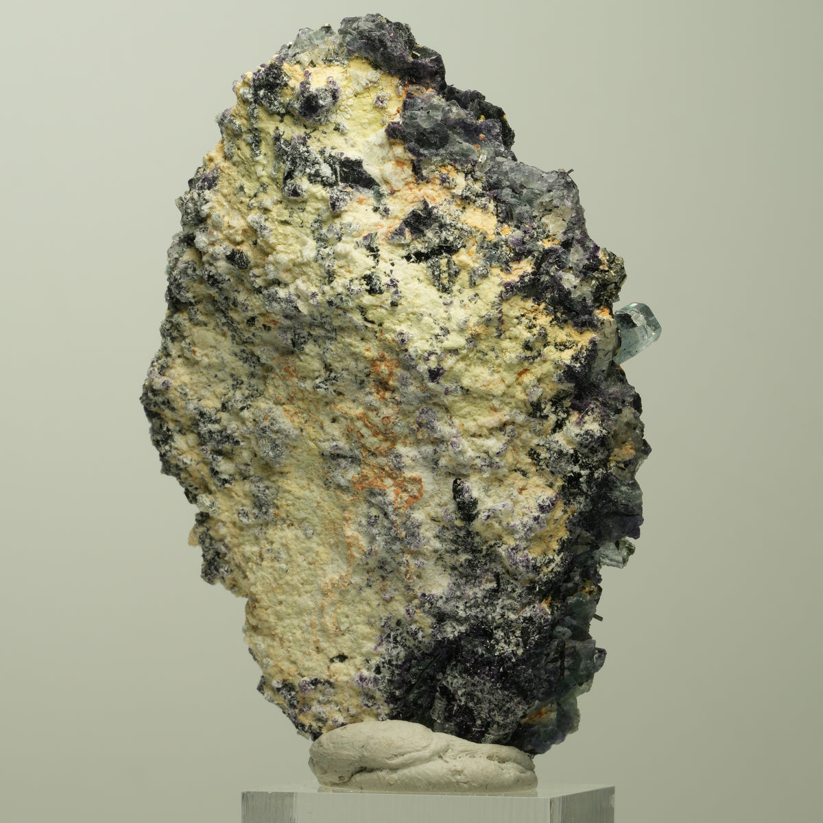 Aquamarin, Fluorit, Schörl Turmalin Orthoklas Muskovit Erongo Namibia 75*52*19mm #14899