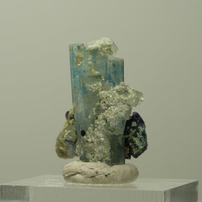 Seltene Aquamarin, Fluorit, Muskovit Stufe Erongo, Namibia 26*22*15mm #14901