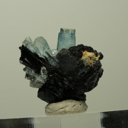 Aquamarin, Fluorit, Schörl Turmalin, Orthoklas Stufe Erongo, Namibia 26*19*25mm #14902