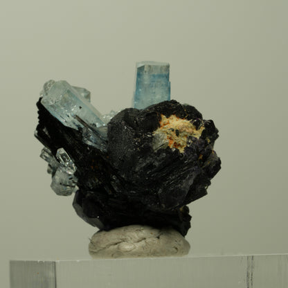 Aquamarin, Fluorit, Schörl Turmalin, Orthoklas Stufe Erongo, Namibia 26*19*25mm #14902
