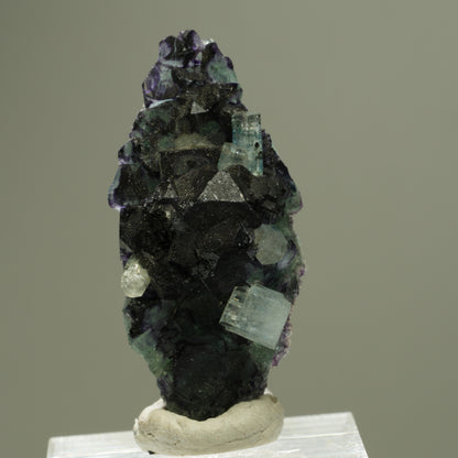 Aquamarin, Fluorit, Schörl Turmalin, Orthoklas Stufe Erongo, Namibia 40*18*15mm #14903