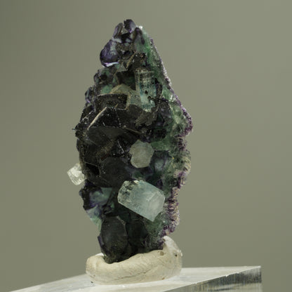 Aquamarin, Fluorit, Schörl Turmalin, Orthoklas Stufe Erongo, Namibia 40*18*15mm #14903