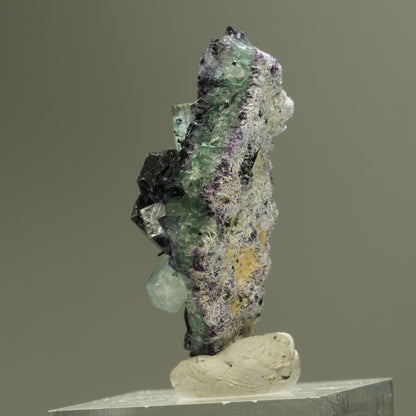 Aquamarin, Fluorit, Schörl Turmalin, Orthoklas Stufe Erongo, Namibia 40*18*15mm #14903