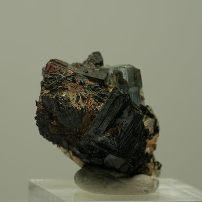 Aquamarin, Schörl Turmalin, Orthoklas Stufe Erongo, Namibia 36*26*22mm #14904