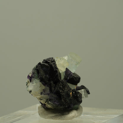 Aquamarin, Fluorit, Schörl Turmalin, Orthoklas Stufe Erongo, Namibia 20*16*13mm #14906