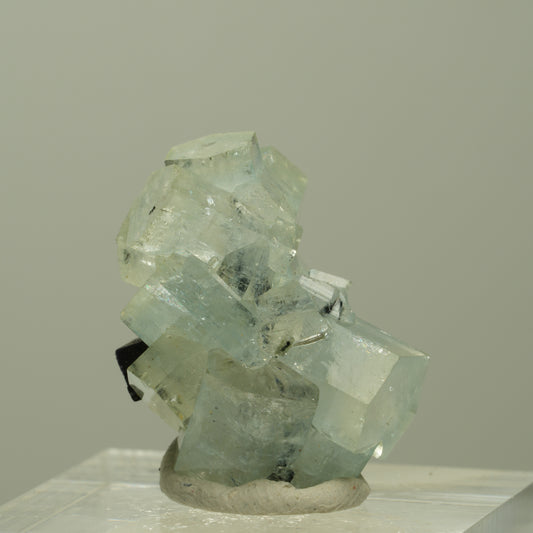 Aquamarin, Fluorit, Schörl Turmalin Stufe Erongo, Namibia 24*16*19mm #14907
