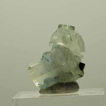 Aquamarin, Fluorit, Schörl Turmalin Stufe Erongo, Namibia 24*16*19mm #14907
