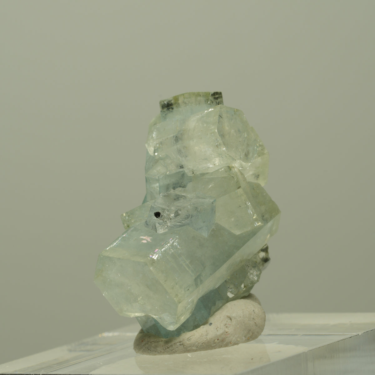 Aquamarin, Fluorit, Schörl Turmalin Stufe Erongo, Namibia 24*16*19mm #14907