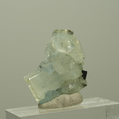 Aquamarin, Fluorit, Schörl Turmalin Stufe Erongo, Namibia 24*16*19mm #14907