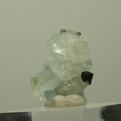 Aquamarin, Fluorit, Schörl Turmalin Stufe Erongo, Namibia 24*16*19mm #14907