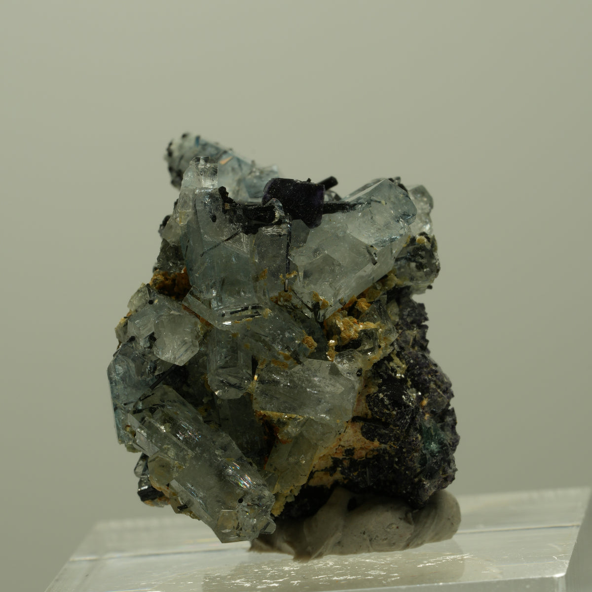 Aquamarin, Fluorit, Schörl Turmalin, Orthoklas, Muskovit Erongo, Namibia 22*20*18mm #14908