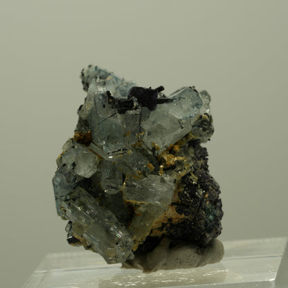 Aquamarin, Fluorit, Schörl Turmalin, Orthoklas, Muskovit Erongo, Namibia 22*20*18mm #14908