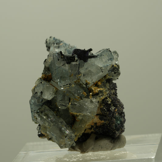 Aquamarin, Fluorit, Schörl Turmalin, Orthoklas, Muskovit Erongo, Namibia 22*20*18mm #14908