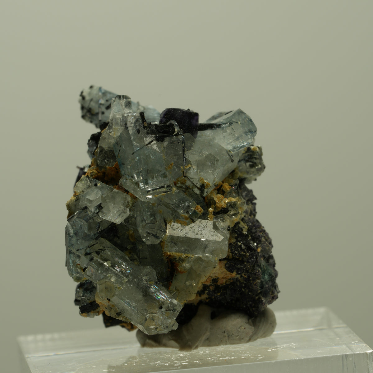 Aquamarin, Fluorit, Schörl Turmalin, Orthoklas, Muskovit Erongo, Namibia 22*20*18mm #14908