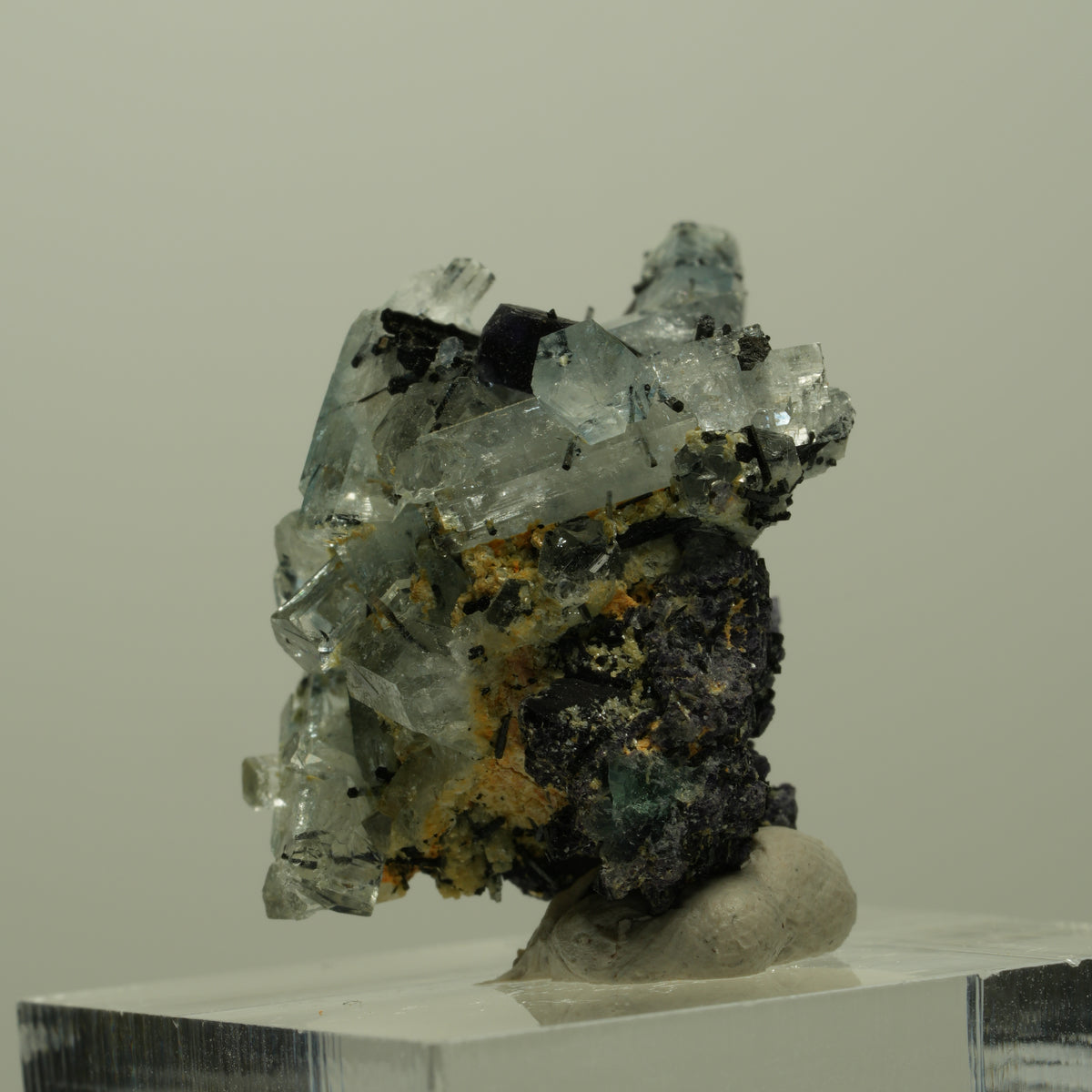 Aquamarin, Fluorit, Schörl Turmalin, Orthoklas, Muskovit Erongo, Namibia 22*20*18mm #14908