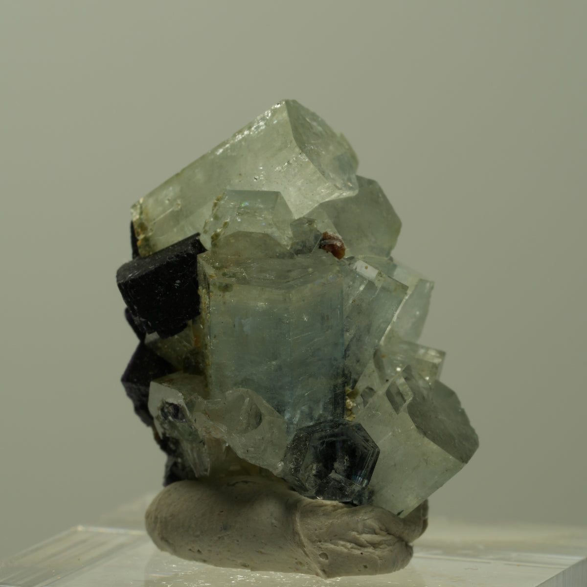 Aquamarin, Fluorit, Schörl Turmalin, Muskovit Stufe Erongo, Namibia 24*19*16mm #14910