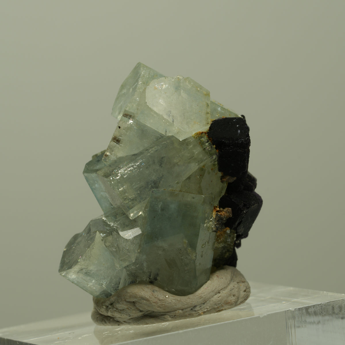 Aquamarin, Fluorit, Schörl Turmalin, Muskovit Stufe Erongo, Namibia 24*19*16mm #14910