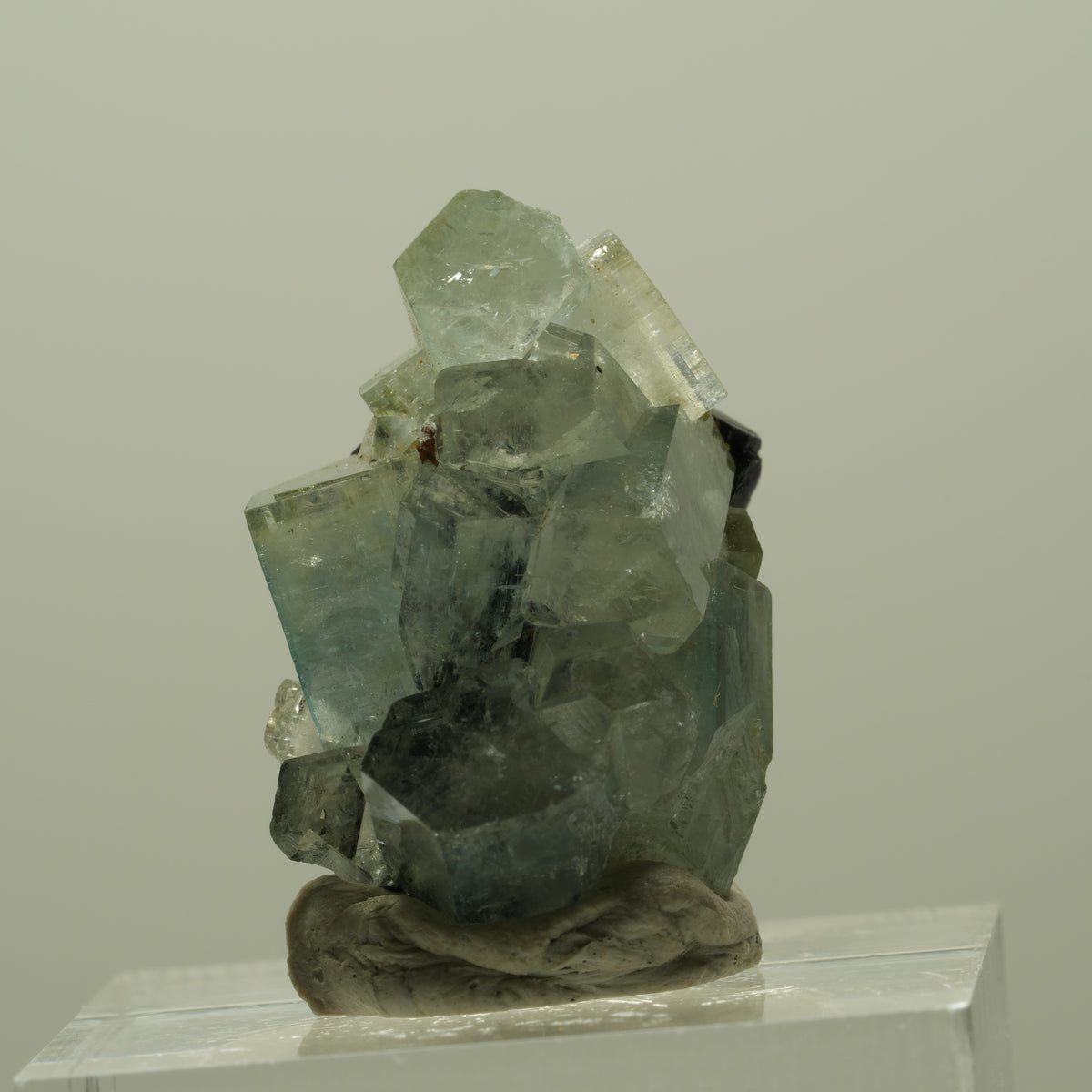 Aquamarin, Fluorit, Schörl Turmalin, Muskovit Stufe Erongo, Namibia 24*19*16mm #14910