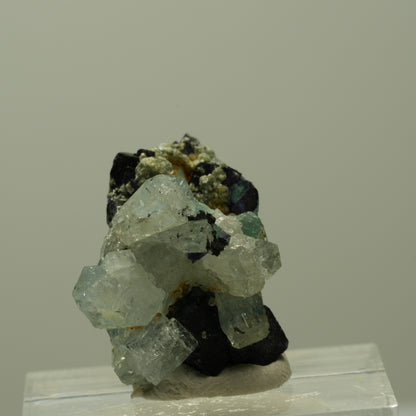 Aquamarin, Fluorit, Schörl Turmalin, Muskovit Stufe Erongo, Namibia 24*18*17mm #14911