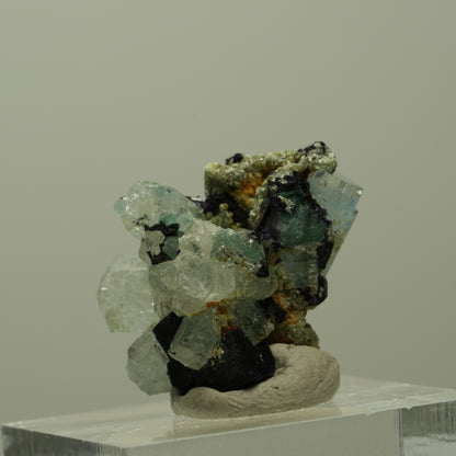 Aquamarin, Fluorit, Schörl Turmalin, Muskovit Stufe Erongo, Namibia 24*18*17mm #14911
