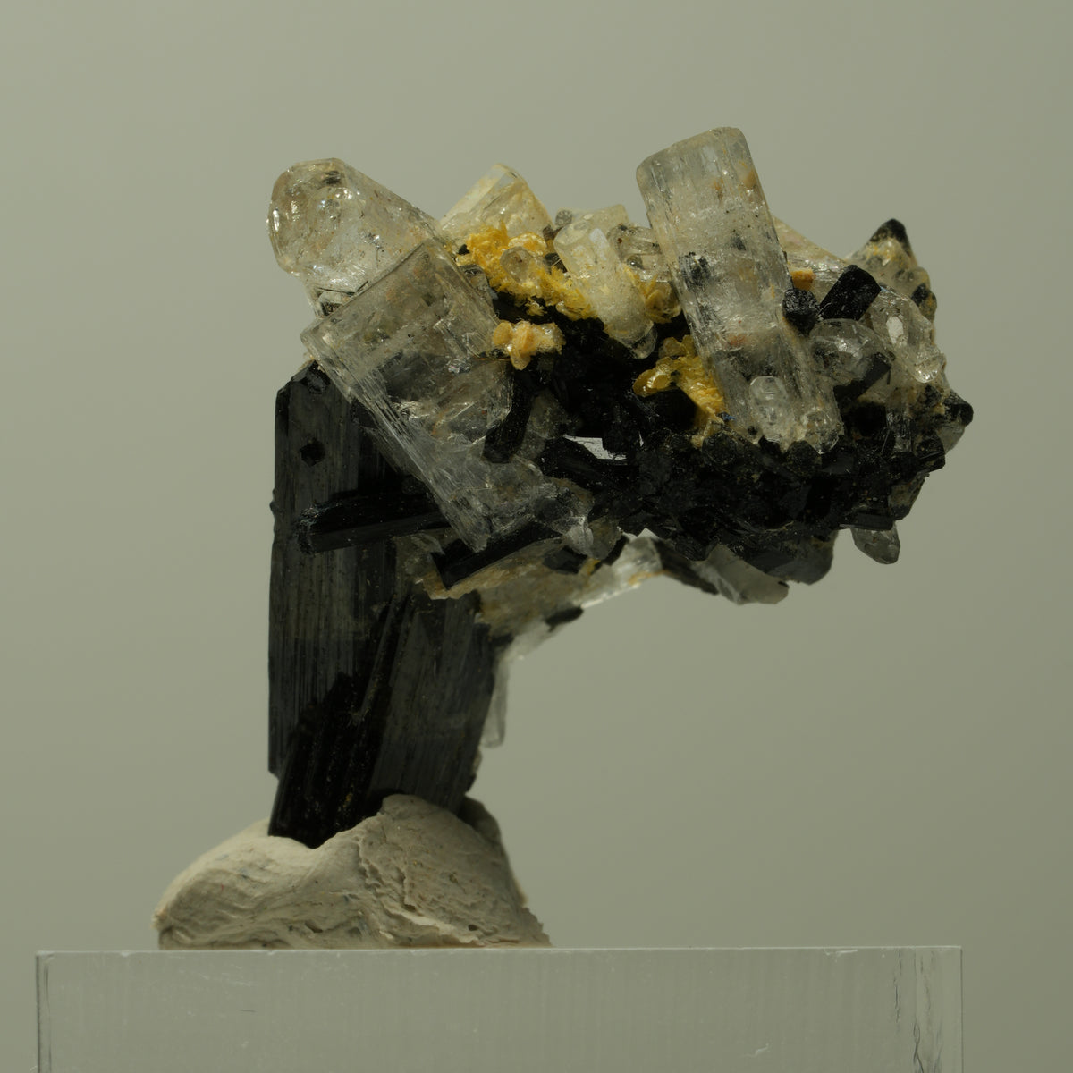 Aquamarin, Schörl Turmalin, Muskovit Stufe Erongo, Namibia 31*24*16mm #14912