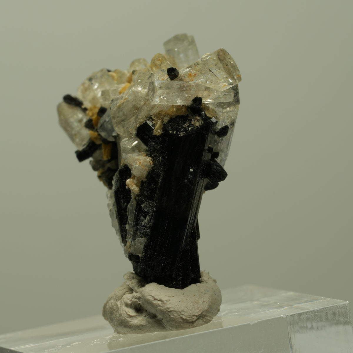 Aquamarin, Schörl Turmalin, Muskovit Stufe Erongo, Namibia 31*24*16mm #14912