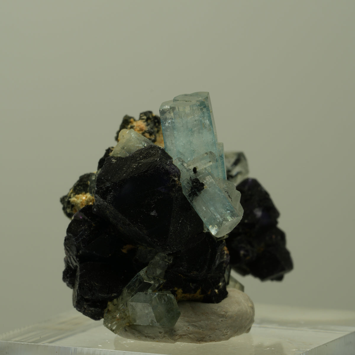 Aquamarin, Fluorit, Schörl Turmalin, Orthoklas, Muskovit Erongo, Namibia 29*25*19mm #14913