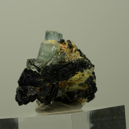 Aquamarin, Fluorit, Schörl Turmalin, Orthoklas, Muskovit Erongo, Namibia 29*25*19mm #14913