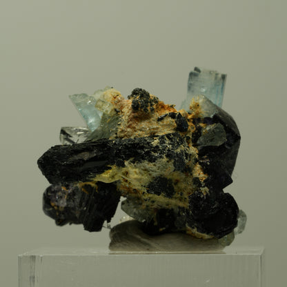 Aquamarin, Fluorit, Schörl Turmalin, Orthoklas, Muskovit Erongo, Namibia 29*25*19mm #14913