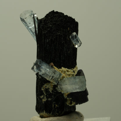 Aquamarin, Fluorit, Schörl Turmalin, Muskovit Stufe Erongo, Namibia 32*16*13mm #14915