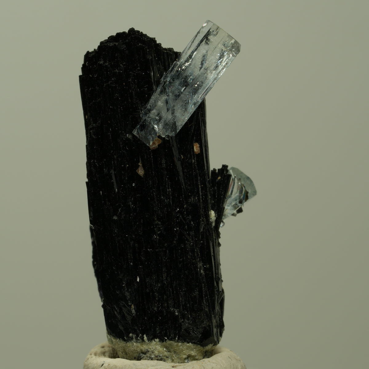 Aquamarin, Fluorit, Schörl Turmalin, Muskovit Stufe Erongo, Namibia 32*16*13mm #14915