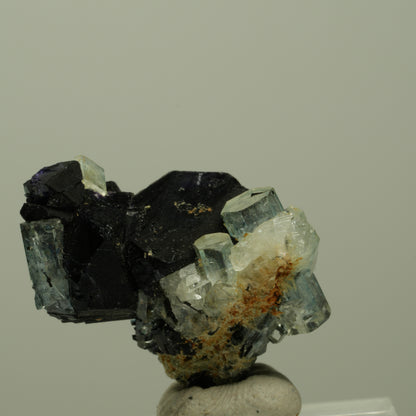 Aquamarin, Fluorit, Schörl Turmalin, Muskovit Stufe Erongo, Namibia 24*23*16mm #14917