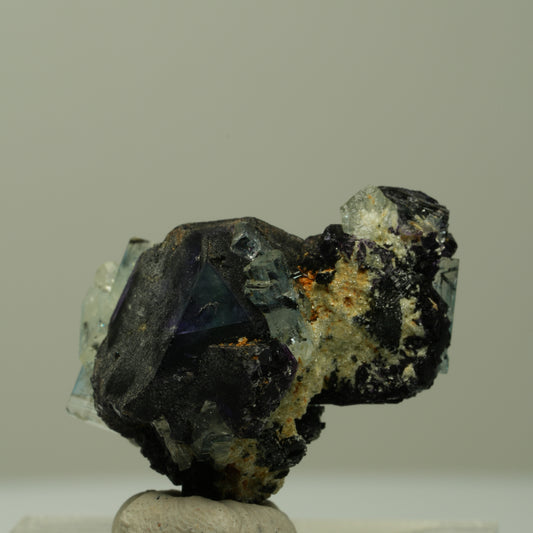 Aquamarin, Fluorit, Schörl Turmalin, Muskovit Stufe Erongo, Namibia 24*23*16mm #14917