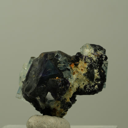 Aquamarin, Fluorit, Schörl Turmalin, Muskovit Stufe Erongo, Namibia 24*23*16mm #14917